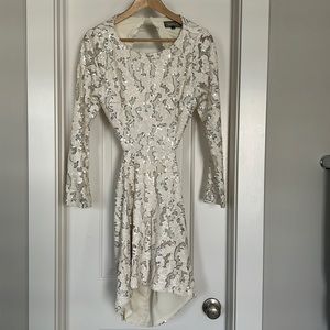 Sexy White Sequin Dress